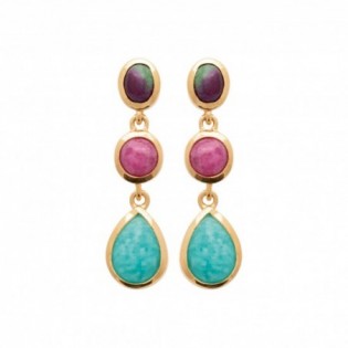 BOUCLES D'OREILLES EN PLAQUE OR