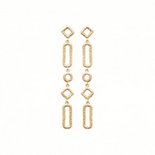 BOUCLES D'OREILLES EN PLAQUE OR