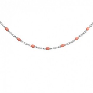 COLLIER EN ARGENT ET RESINE