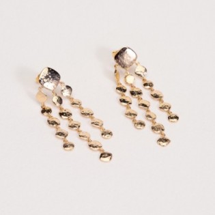 BOUCLES D'OREILLES PLAQUÉ OR 750 3MIC