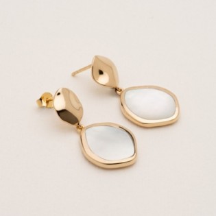 BOUCLES D'OREILLES PLAQUÉ OR 750 3MIC