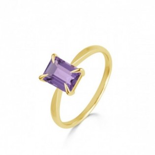 BAGUE OR ET AMETHYSTE