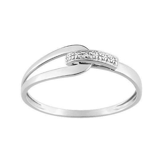 BAGUE OR BLANC DIAMANT