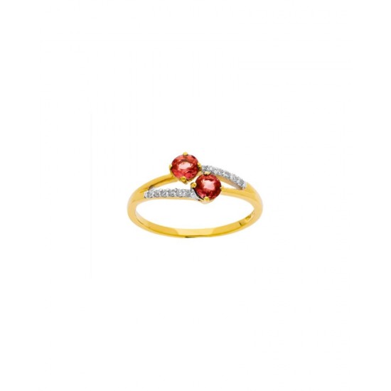 BAGUE COMPOSITION RUBIS ET DIAMANTS