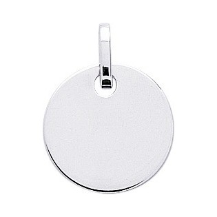 MEDAILLE RONDE EN OR BLANC