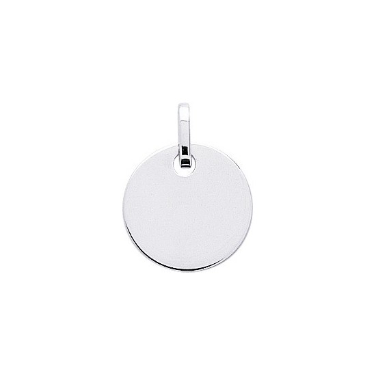 MEDAILLE RONDE EN OR BLANC