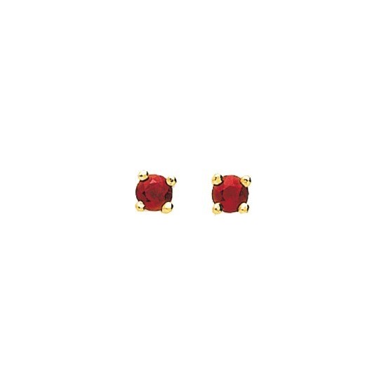 BOUCLES D'OREILLES OR ET RUBIS