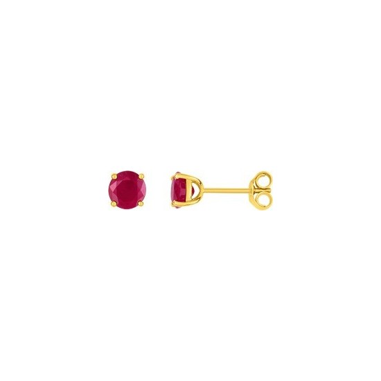 BOUCLES D'OREILLES OR ET RUBIS