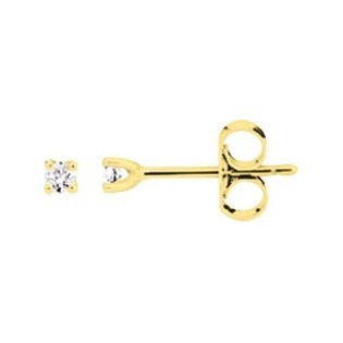 BOUCLES D'OREILLES CLOU OR ET DIAMANTS