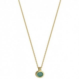 COLLIER EMERAUDE ET DIAMANT