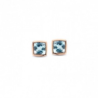 BOUCLES D'OREILLES OR ET TOPAZE