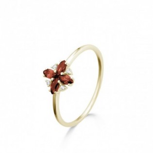 BAGUE COMPOSITION RUBIS ET DIAMANTS