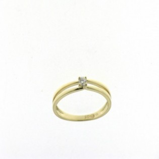 SOLITAIRE EN OR ET DIAMANT