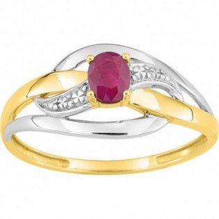 BAGUE EN OR ET RUBIS