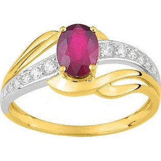 BAGUE EN OR ET RUBIS