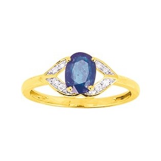BAGUE EN OR SAPHIR ET DIAMANTS
