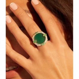 BAGUE BE MAAD ONYX VERT