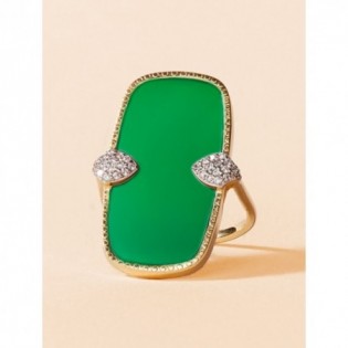 BAGUE BE MAAD ONYX VERT