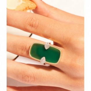 BAGUE BE MAAD ONYX VERT