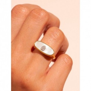 BAGUE BE MAAD NACRE