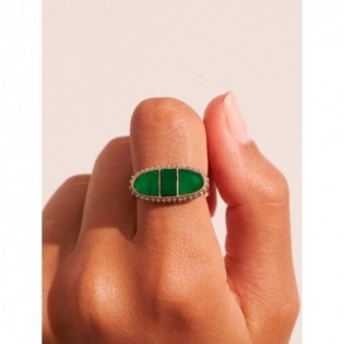 BAGUE BE MAAD ONYX VERT