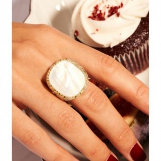 BAGUE BE MAAD NACRE