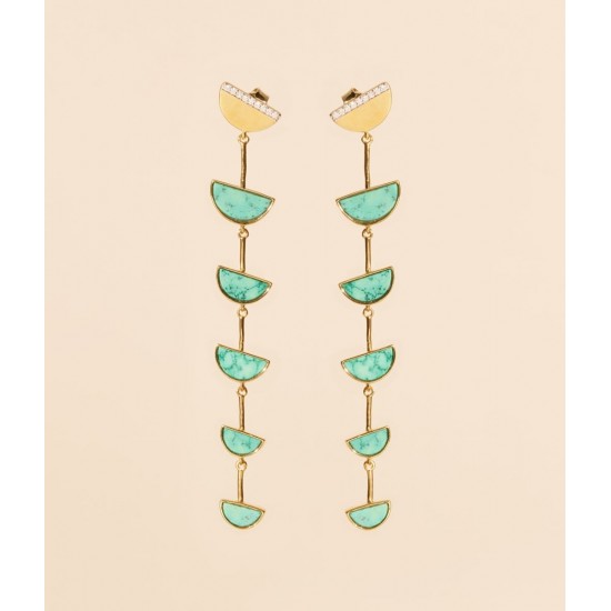 BOUCLES D'OREILLES BE MAAD TURQUOISE BOUCLES D'OREILLES BE MAAD TURQUOISE
