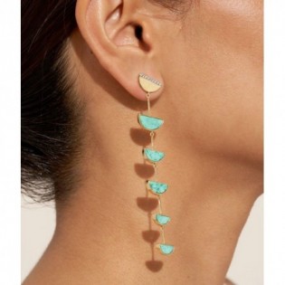 BOUCLES D'OREILLES BE MAAD TURQUOISE