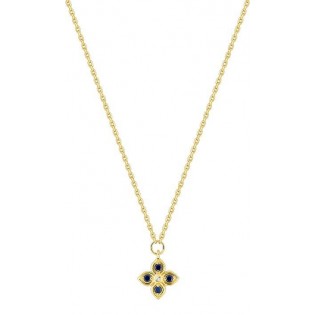 COLLIER OR JAUNE SAPHIRS DIAMANT