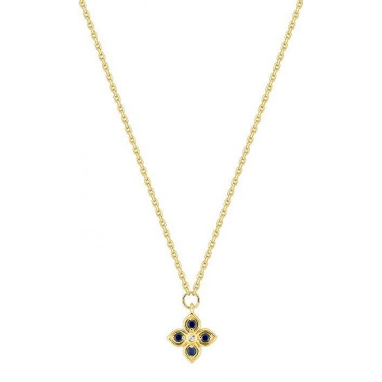 COLLIER OR JAUNE SAPHIRS DIAMANT