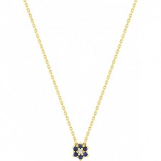 COLLIER OR JAUNE SAPHIRS DIAMANT