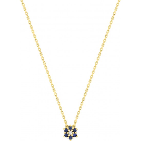 COLLIER OR JAUNE SAPHIRS DIAMANT
