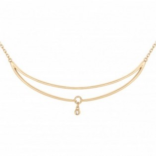COLLIER PLAQUE OR ET DIAMANT