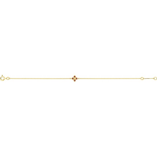BRACELET OR RUBIS ET DIAMANT