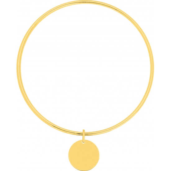 BRACELET JONC EN PLAQUE OR