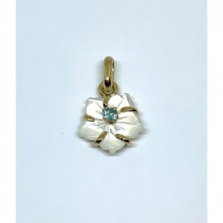 PENDENTIF OR ET NACRE