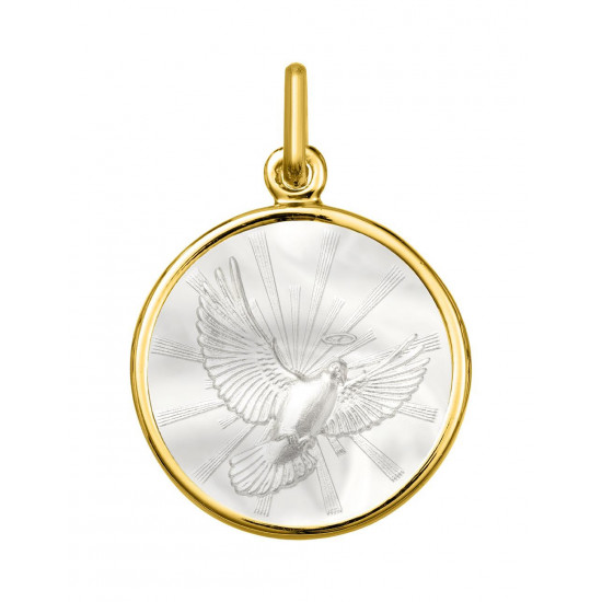 MEDAILLE COLOMBE OR 18 K