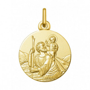MEDAILLE SAINT CHRISTOPHE OR 18 K