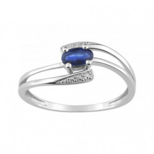 BAGUE OR BLANC 18 K