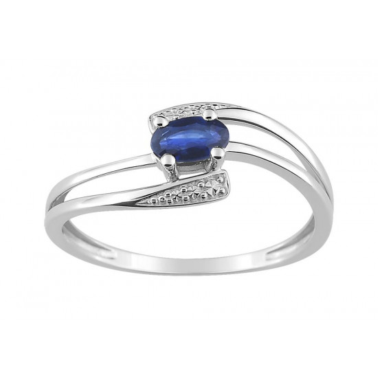 BAGUE OR BLANC 18 K
