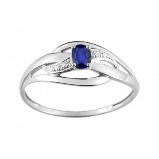 BAGUE OR BLANC 18 K