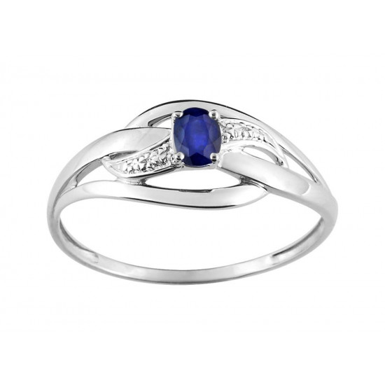 BAGUE OR BLANC 18 K