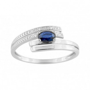 BAGUE OR BLANC 18 K