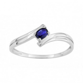 BAGUE OR BLANC 18 K