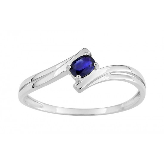 BAGUE OR BLANC 18 K
