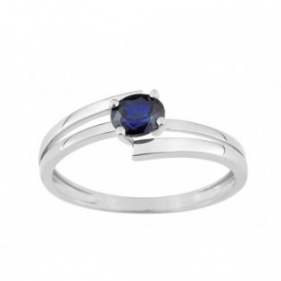 BAGUE OR BLANC 18 K