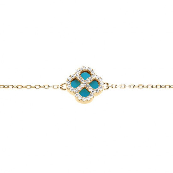 BRACELET ARGENT DORÉ TREFLE BRACELET ARGENT DORÉ TREFLE