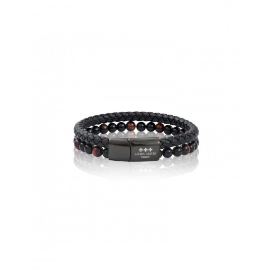 Bracelet Cuir Tressé LAUREN STEVEN Bracelet Cuir Tressé LAUREN STEVEN
