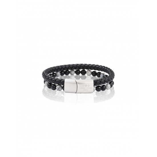 Bracelet Cuir Tressé  LAUREN STEVEN