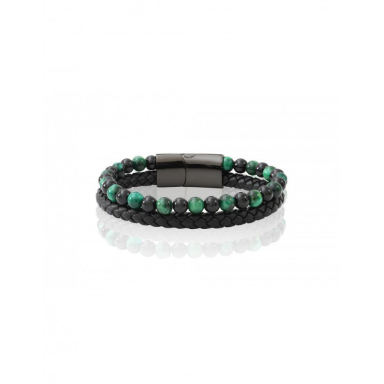 Bracelet Cuir Tressé LAUREN STEVEN Bracelet Cuir Tressé LAUREN STEVEN